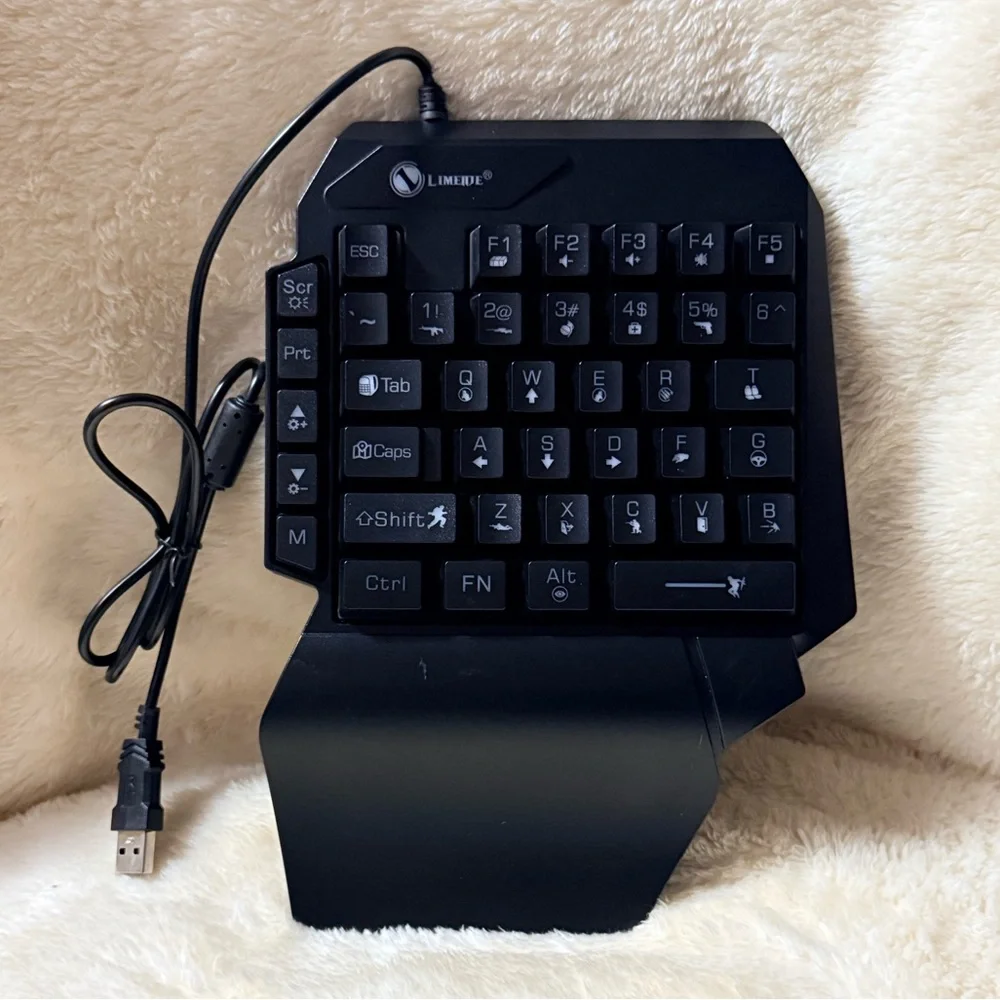 Black One-Handed Gaming Keyboard